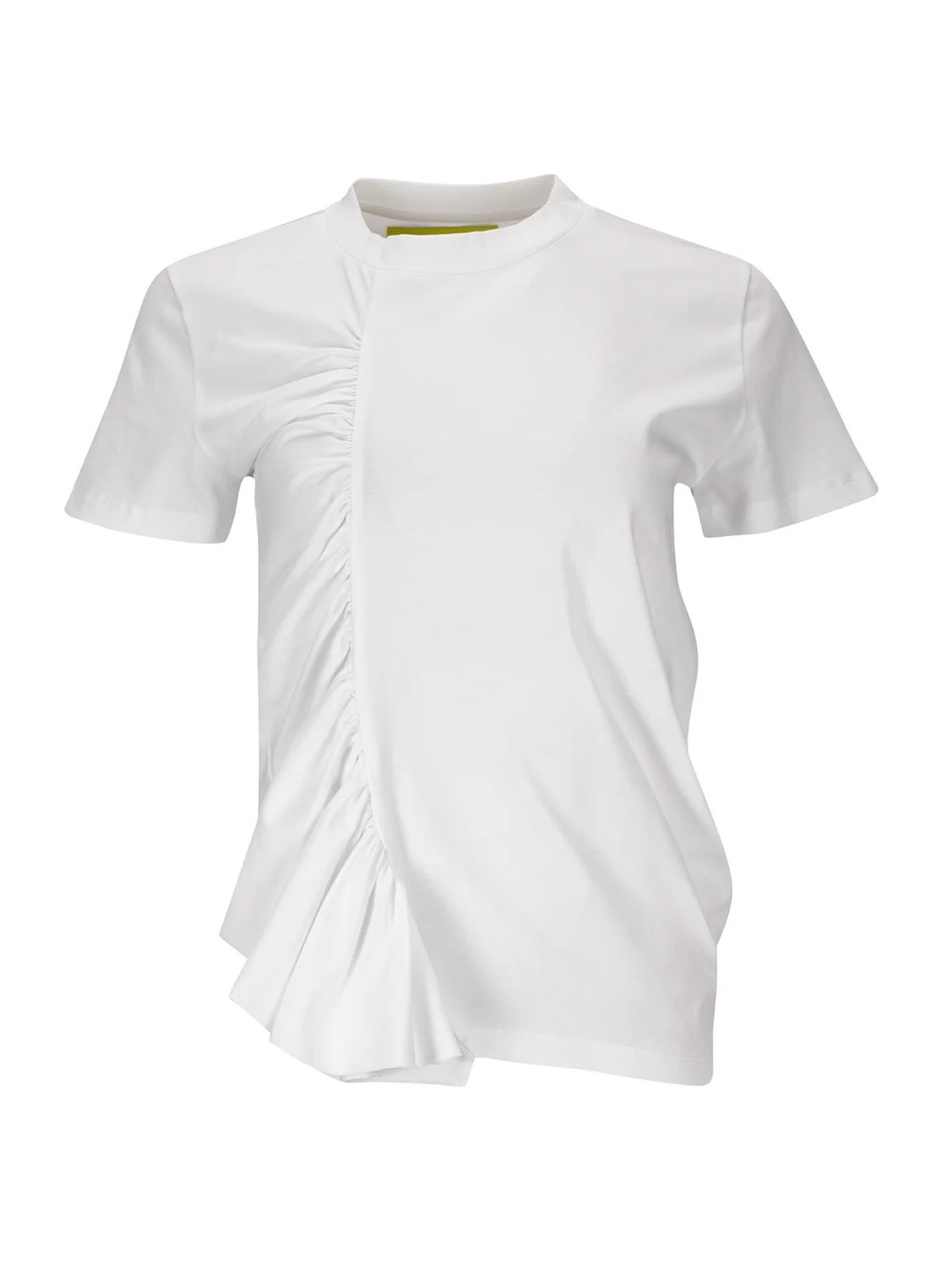 White Ruched Short Sleeve Tee
